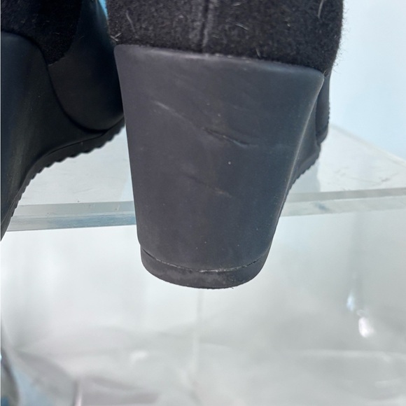 TOMS Women's Bailey Ankle Boots, Black, 9.5, Suede/Textile/Leather – Booties - Picture 3 of 6